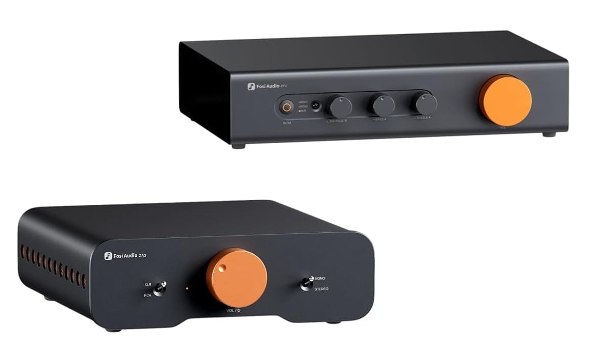 Fosi Audio ZA3 Stereo Amplifier and ZP3 Preamp Bundle